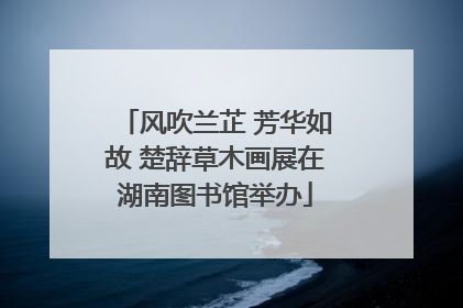 风吹兰芷 芳华如故 楚辞草木画展在湖南图书馆举办