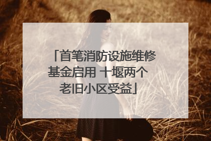 首笔消防设施维修基金启用 十堰两个老旧小区受益