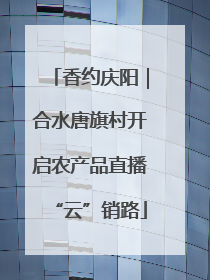 香约庆阳｜合水唐旗村开启农产品直播“云”销路