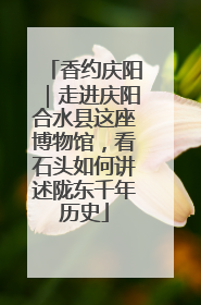 香约庆阳｜走进庆阳合水县这座博物馆，看石头如何讲述陇东千年历史