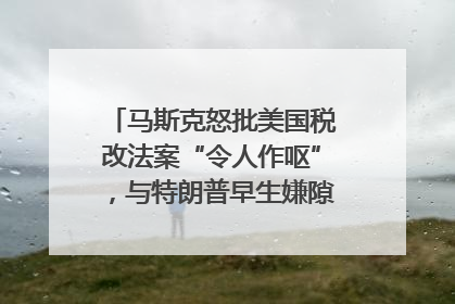 马斯克怒批美国税改法案“令人作呕”，与特朗普早生嫌隙？｜国际识局