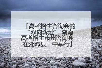 高考招生咨询会的“双向奔赴” 湖南高考招生市州咨询会在湘潭县一中举行