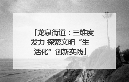 龙泉街道：三维度发力 探索文明“生活化”创新实践