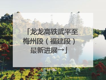 龙龙高铁武平至梅州段（福建段）最新进展→