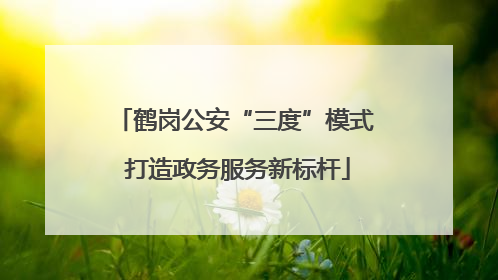 鹤岗公安“三度”模式 打造政务服务新标杆