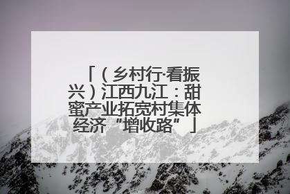 （乡村行·看振兴）江西九江：甜蜜产业拓宽村集体经济“增收路”