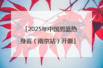 2025年中国男篮热身赛（南京站）开票