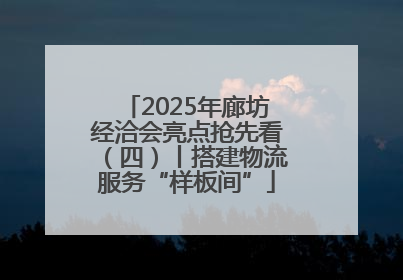 2025年廊坊经洽会亮点抢先看（四）丨搭建物流服务“样板间”
