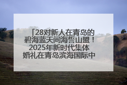 28对新人在青岛的碧海蓝天间海誓山盟！2025年新时代集体婚礼在青岛滨海国际中心文明实践广场举行